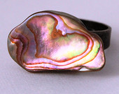 Abalone Heart Ring