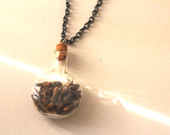 Lavender Charm Bottle Necklaces