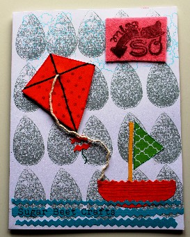 Felt, stamps, construction paper, foam paper.