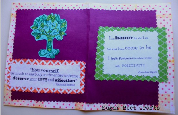 Digital Stamps and Quotes, construction paper, and stamps