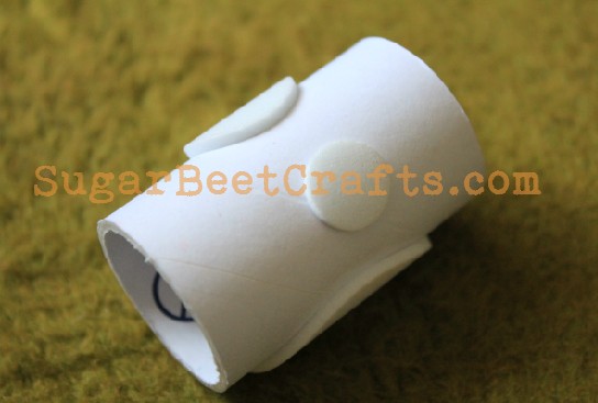 Add foam disks all the way around the cardboard of old medical tape.