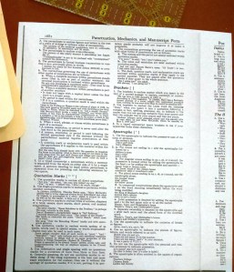 copied page of vintage dictionary
