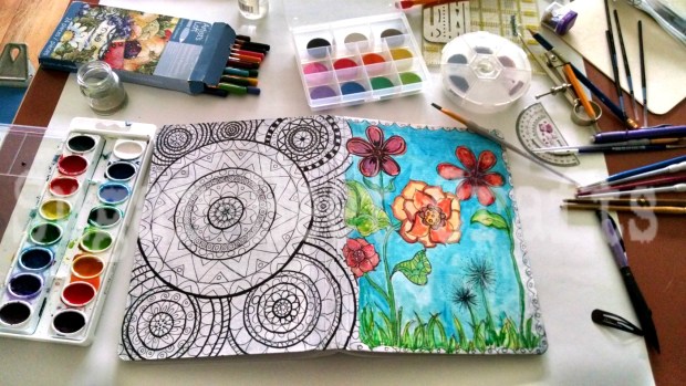 The gesso takes water color well .